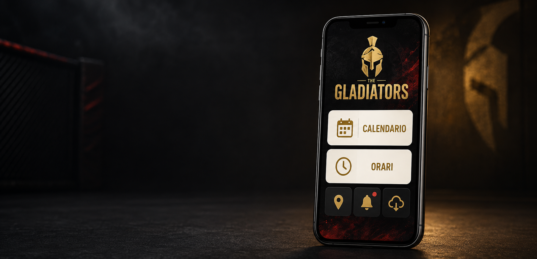 The Gladiators App su uno smartphone